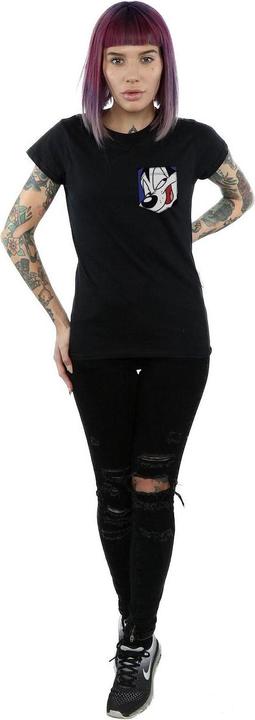 Immagine prodotto Looney Tunes Pepe Le Pew Face Faux Pocket Maglietta Donna (S)