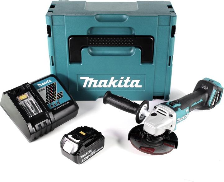 Actual product image Makita DGA 511 RM1J Battery angle grinder 18V 125mm Brushless + 1x battery 4.0Ah + charger + Makpac (125 mm)