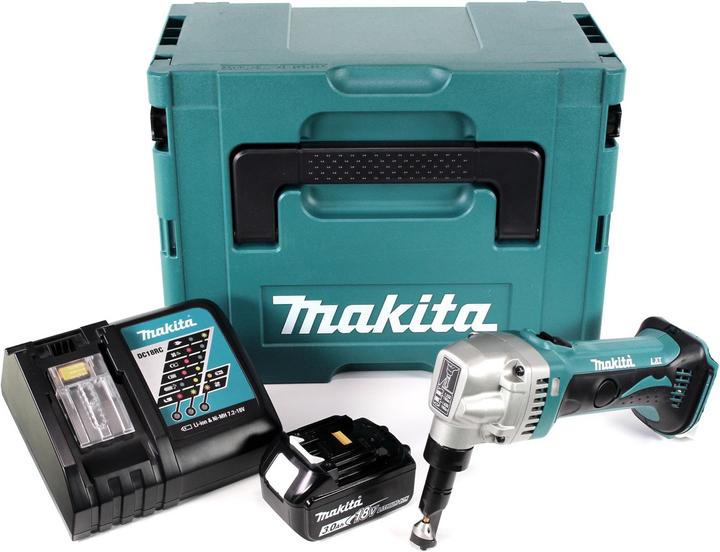 Image du produit Makita DJN 161 RF1J 18 V Grignoteuse sans fil + Coffret Makpac + 1x Batterie BL 1830 3,0 Ah + Charge