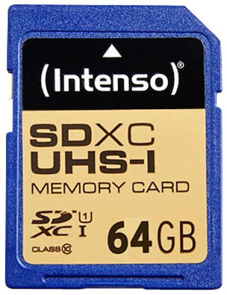 Produktbild Intenso 64 GB Speicherkarte SDHC SD Class 10 UHS-I (64 GB, SDHC, U1, UHS-I)