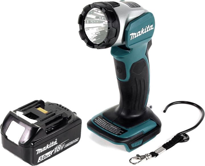Immagine prodotto Makita DML 802 F1 Lampada a batteria 18 V Li-Ion per batterie da 14,4 e 18 V + 1 batteria da 3,0 Ah - (180 lm)
