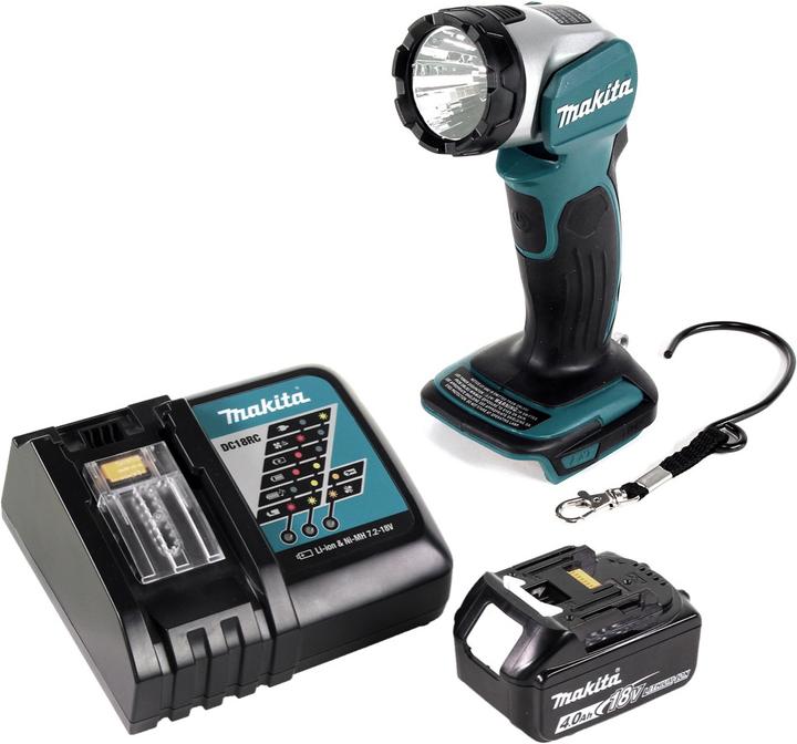 Produktbild Makita DML 802 M1 Akku Lampe 18 V Li-Ion für 14,4 und 18 V Akku + 1 x 4,0 Ah Akku + Ladegerät (180 lm)