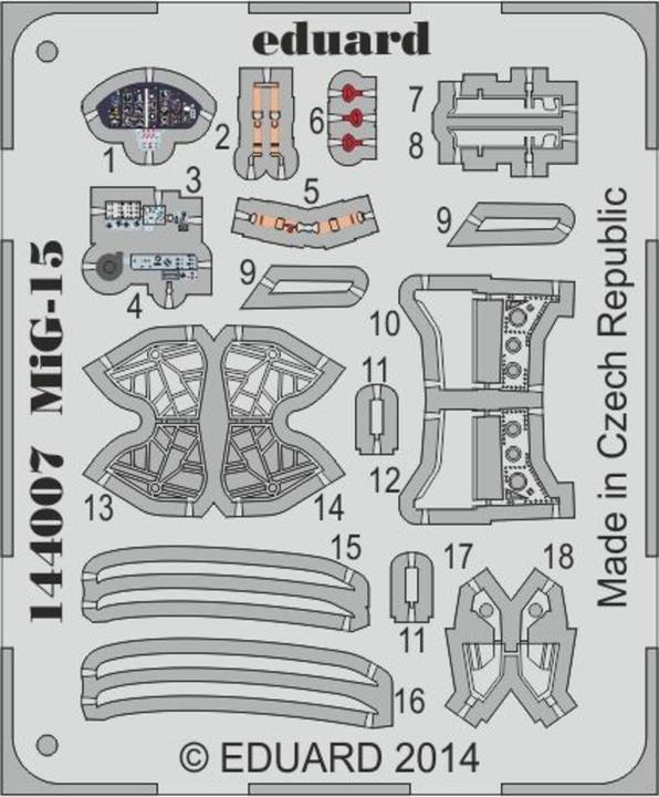 Actual product image Eduard MiG-15 for