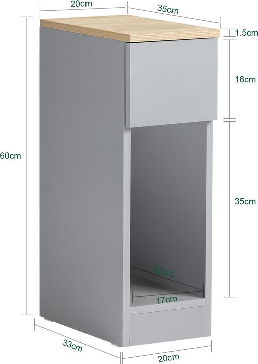 Produktbild SoBuy Nachttisch (20 x 60 x 35 cm)