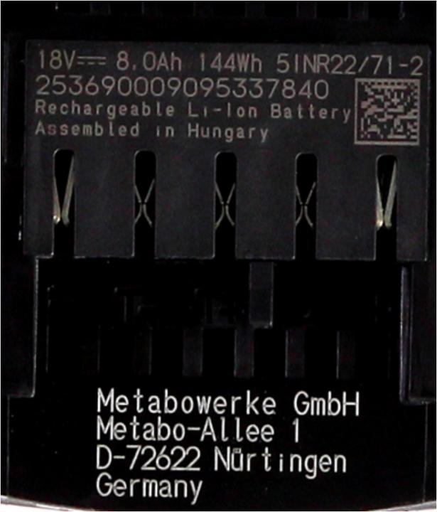 Produktbild Metabo LiHD 2x Akkupack 18V 8,0Ah ( 625369000 ) + Ladegerät ASC 145 ( 627378000 ) (18 V)