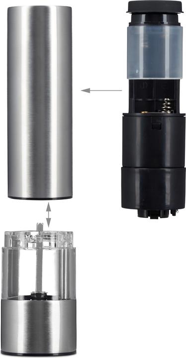 Produktbild Relaxdays Elektrische Pfeffermühle (Pfeffer, Salz, Meersalz, Chili)