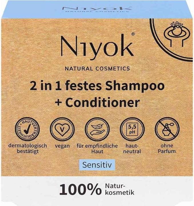 Image du produit Niyok Shampooing et après-shampooing solide Sensitive 80 g (Shampoing solide)