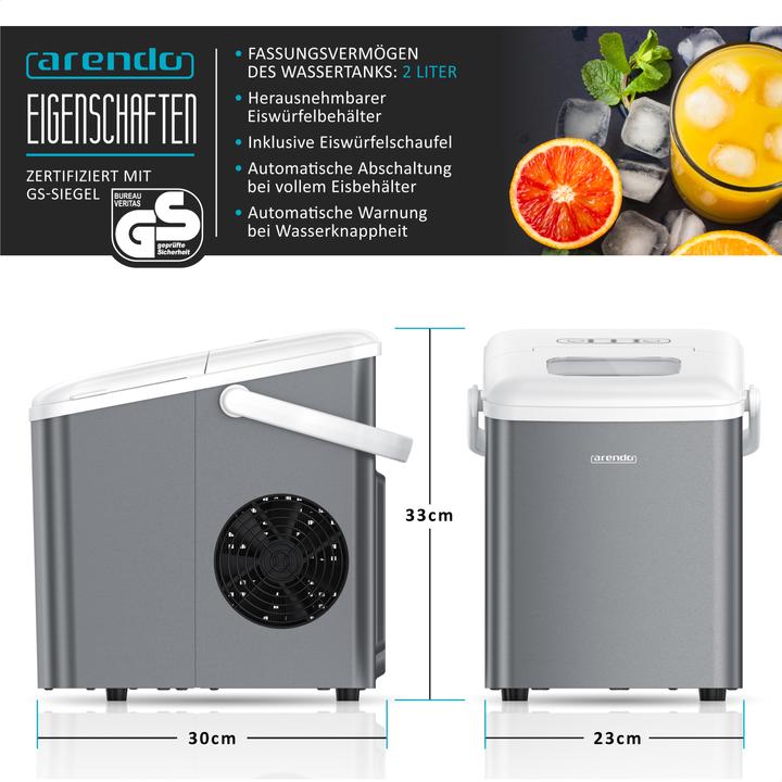Actual product image Arendo Ice cube machine (CH plug)