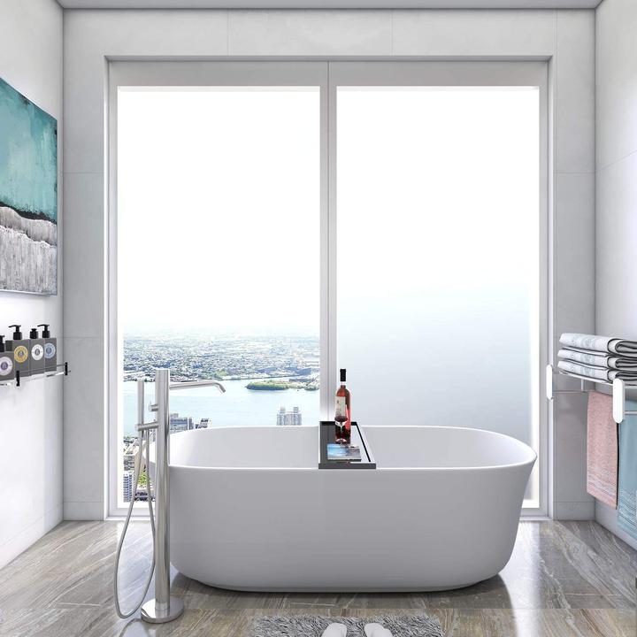Produktbild Werkstein Matte Deko Fensterfolie Statische Sichtschutzfolie Blickdicht (60x200cm) (60 x 200 cm)