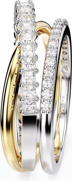 Actual product image Swarovski Hyperbola Ring Various cuts White Metal mix (52)