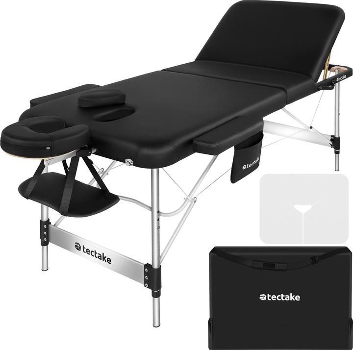 Actual product image tectake 3 Zonen Massageliege mit 5cm Polsterung und Aluminiumgestell