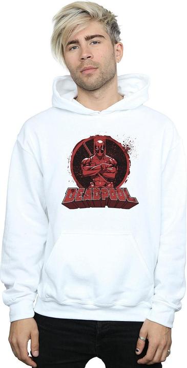 Actual product image Mens Deadpool Crossed Arms Logo Hoodie (M)
