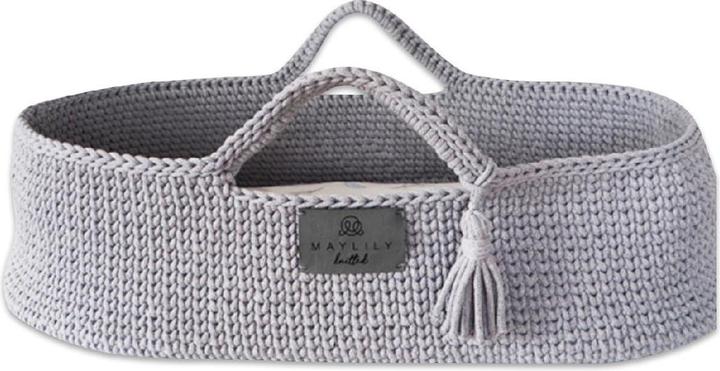 Maylily Moses basket, grey