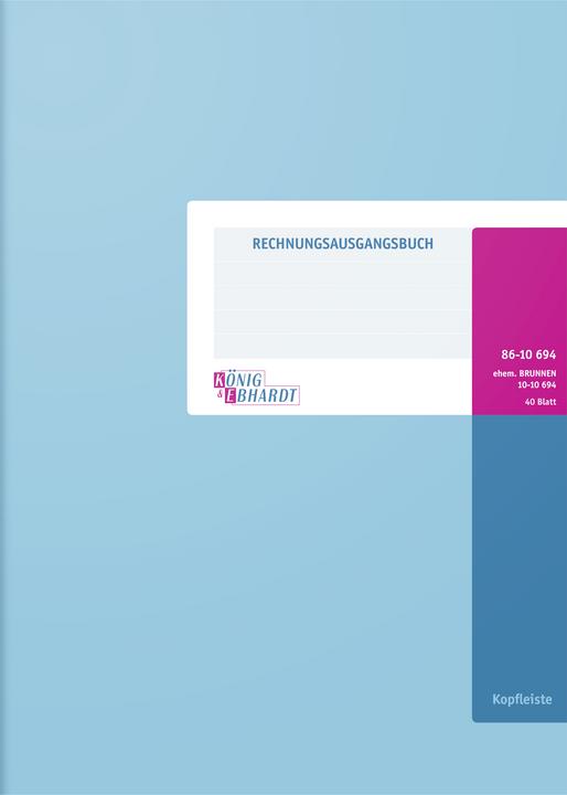Produktbild König & Ebhardt K™NIG & EBHARDT Rechnungsausgangsbuch fr Bruttoverfahren (40 x)