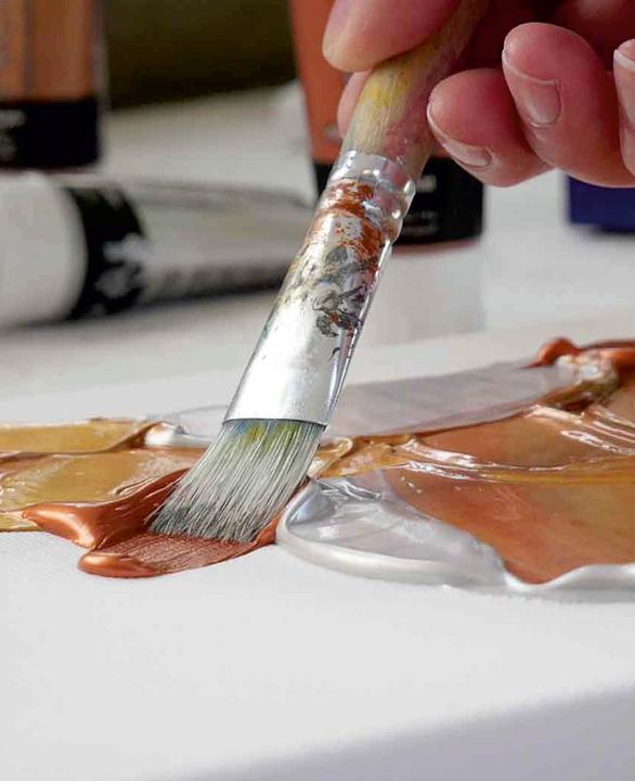 Produktbild Kreul Acrylfarbe el Greco Acrylic Metallic, 75 ml, 4er-Set (Gold, 75 ml)