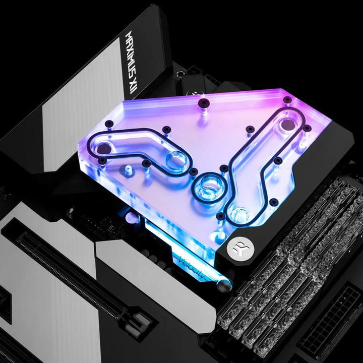 Actual product image EKWB EK Quantum Momentum VRM Bridge ROG Maximus XII Formula D-RGB - Acrylic