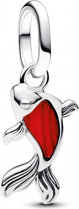 Image du produit Pandora Mini pendentif en forme de poisson Koi en verre de Murano rouge (Argent 925)