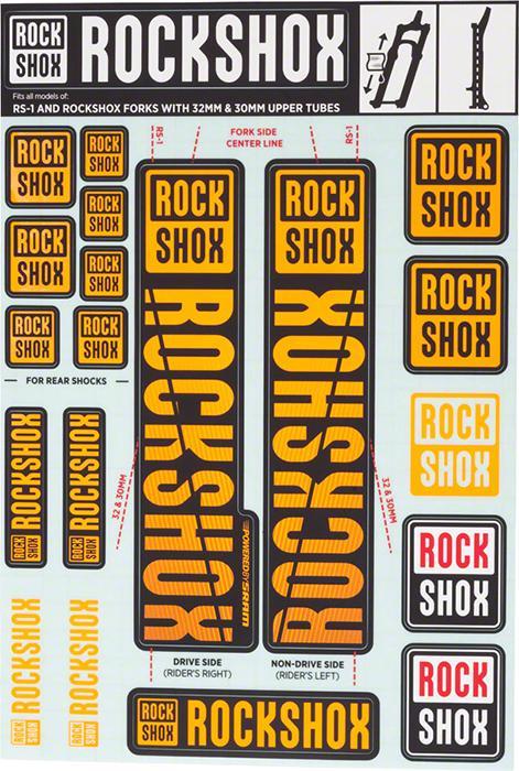Actual product image RockShox Bike fork sticker kit until 2018