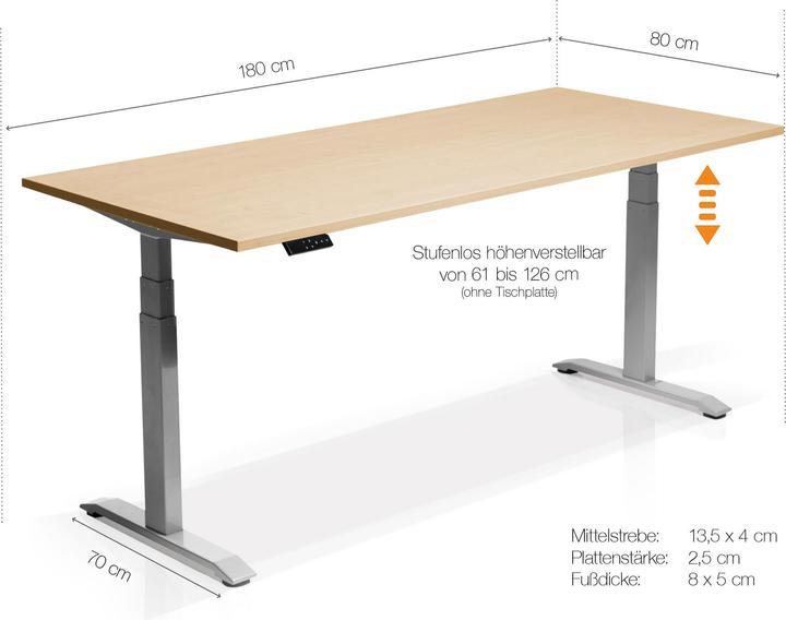 Immagine prodotto Möbel-Eins Ufficio (180 x 80 cm)
