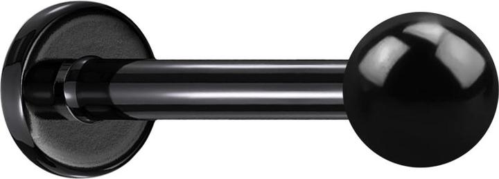Produktbild Star Piercing Labret schwarz mit Kugel (ohne Messing, Chirurgenstahl 316L)