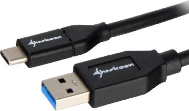 Produktbild Sharkoon USB A – USB C (1 m, USB 3.1)