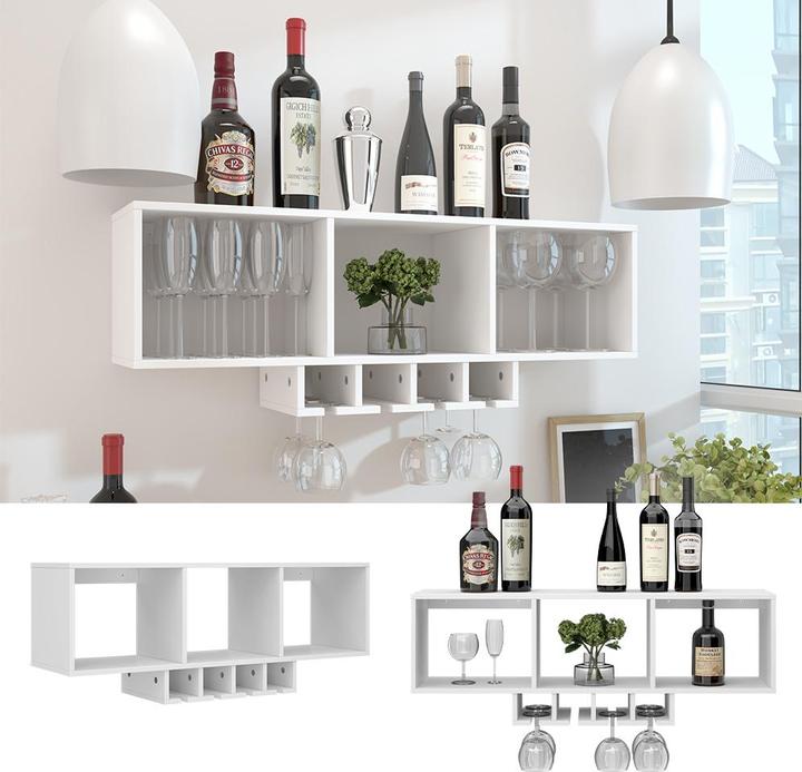 Produktbild Vicco Weinglasregal Vin, Weiss, mit Glashalter