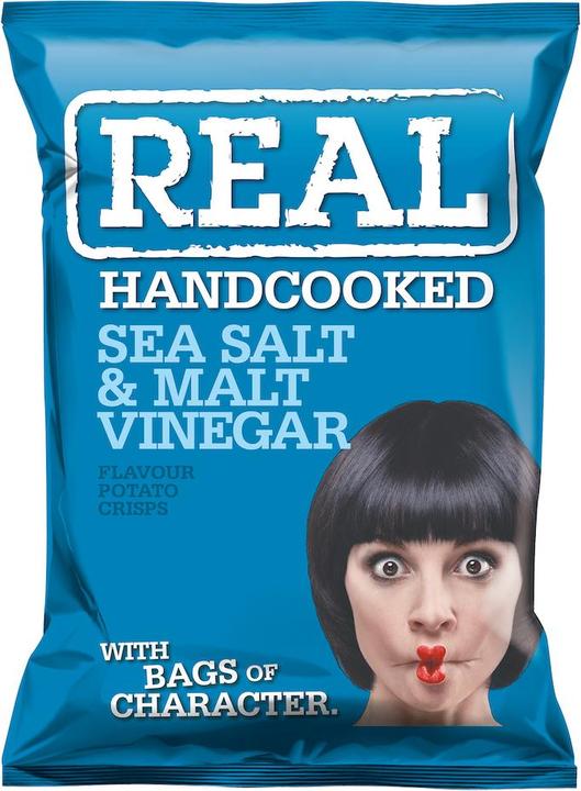 Image du produit Real Crisps Chips de pommes de terre - Sel de mer et vinaigre de malt (35 g)
