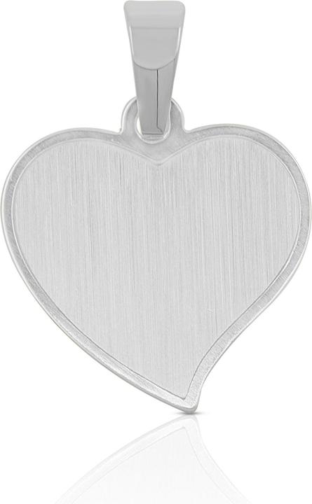 Muau Gravurplatte Herz (Weissgold 750)