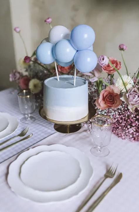 Actual product image Partydeco Cake topper - Balloons bleus (2 x)
