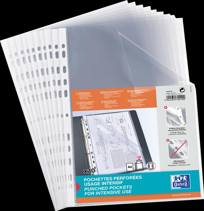 Actual product image Oxford Leaflet pockets, A4 (A4, 10 x)