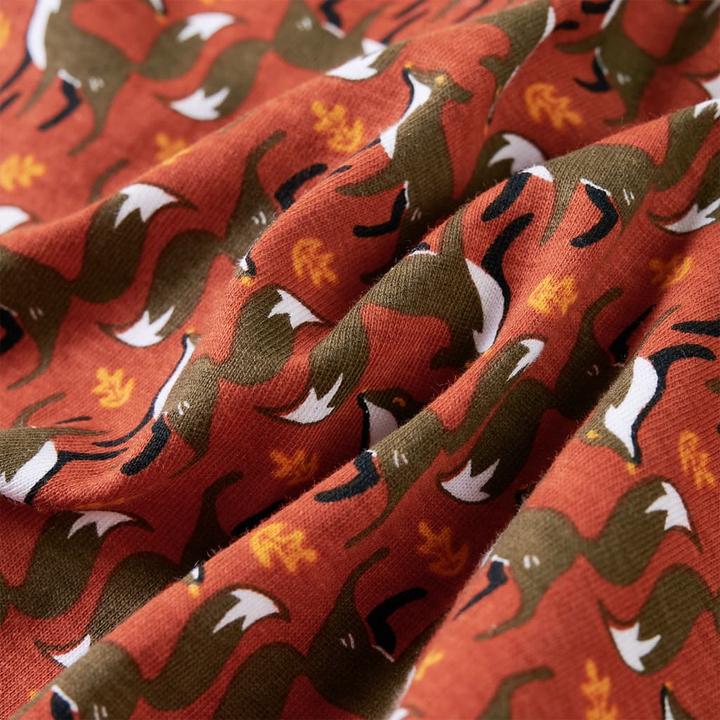 Actual product image VidaXL Children's shirt rust brown 92,Material: 100 % cotton,Colour (92)