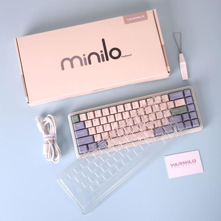 Actual product image Varmilo Minilo VXT67 Eucalyptus (US, Wireless, Cable)