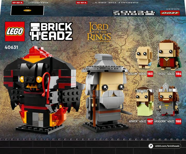 Image du produit LEGO BrickHeadz - Gandalf le Gris et Balrog (40631, LEGO Brickheadz)