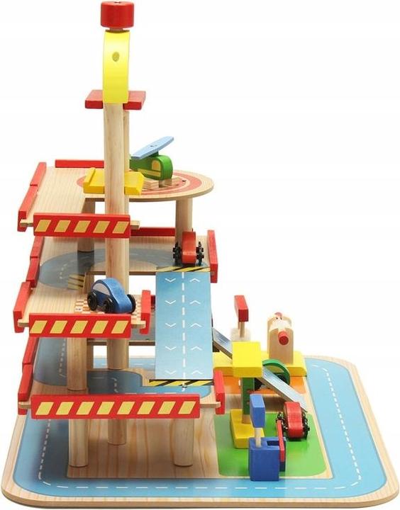 Actual product image Kruzzel Garage with parking spaces - wood