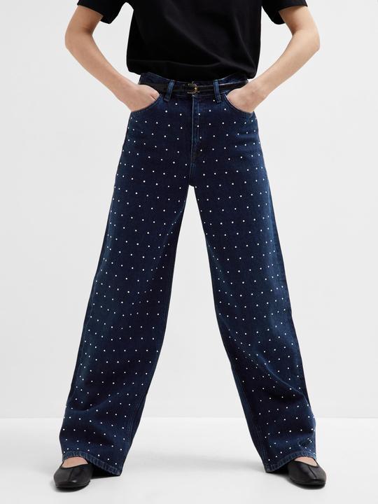 Produktbild Selected Femme Strass Wide Fit Jeans (W32/L32)