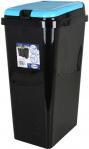 Tontarelli rechteckiger mülleimer "bido" 45 l schwarz / blau (45 l)