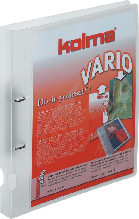 Actual product image Kolma Ring binder Vario A4 2 rings filling height 2 cm colourless (A4, 29 mm, 1 Piece)