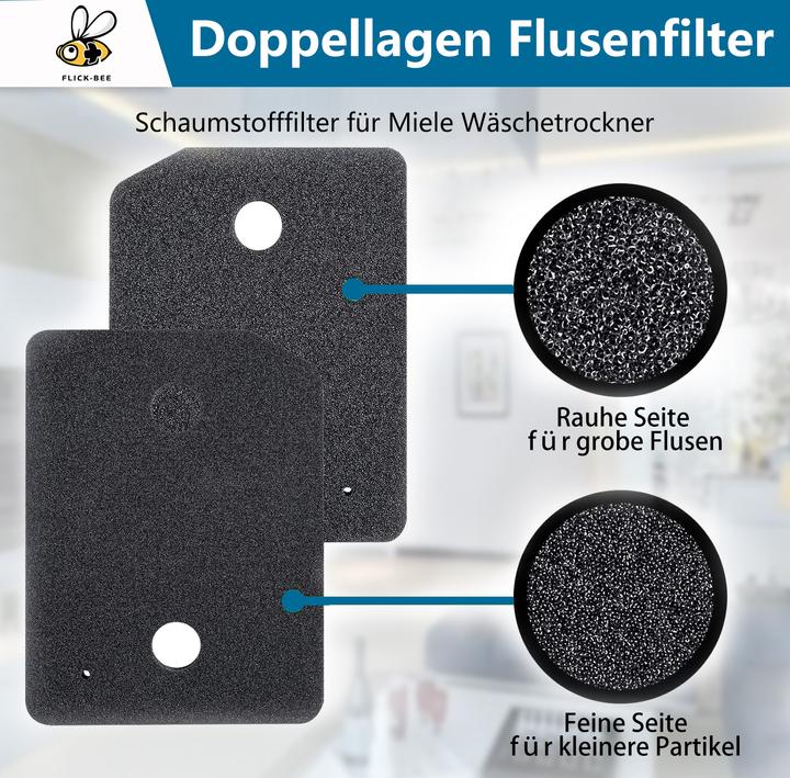 Actual product image Flickbee Filter like 9164761 for Miele dryers