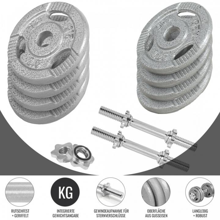 Image du produit Gorilla Sports Jeu d'haltères (2 x 30 kg)
