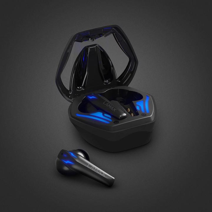 Produktbild Lamax LMXHNI1 headphones/headset True Wireless Stereo (TWS) In-ear Gaming Bluetooth Black (Kabellos)