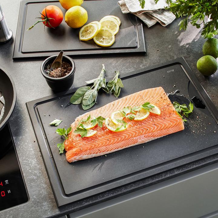 Actual product image GEFU Cutting board SLIZE medium 37 x 25 cm with juice groove