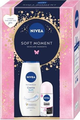 NIVEA Soft Moment Cream Soft Shower Gel 250ml und Antitranspirant Roll-On 50ml (250 ml)