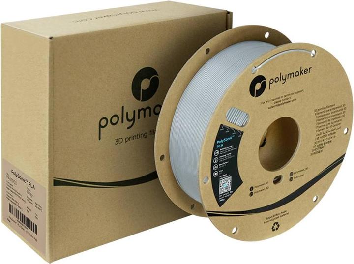 Immagine prodotto Polymaker PLA ad alta velocità PolySonic (PLA, 1.75 mm, 1000 g, Grigio)