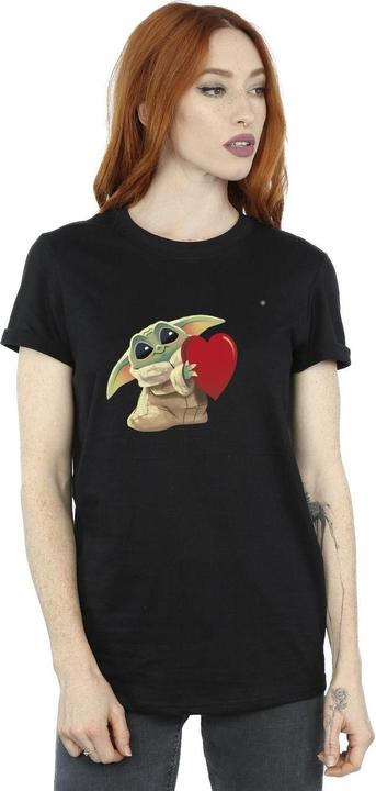 Immagine prodotto Star Wars The Mandalorian The Kids With Heart Maglietta Ampia Donna (L)