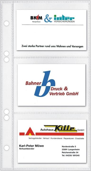 Image du produit Magni Pochettes pour cartes de visite PP Pochettes de rechange 10 pièces (90 x 65 mm)