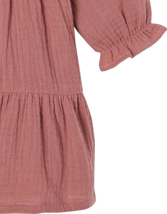 Produktbild Vertbaudet Mädchen Baby Volantkleid aus Baumwollmusselin (74)