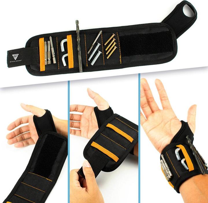 Produktbild Stahlwerk Magnet-Armband 2er Set für Heimwerker zur Befestigung am Handgelenk (2 x)