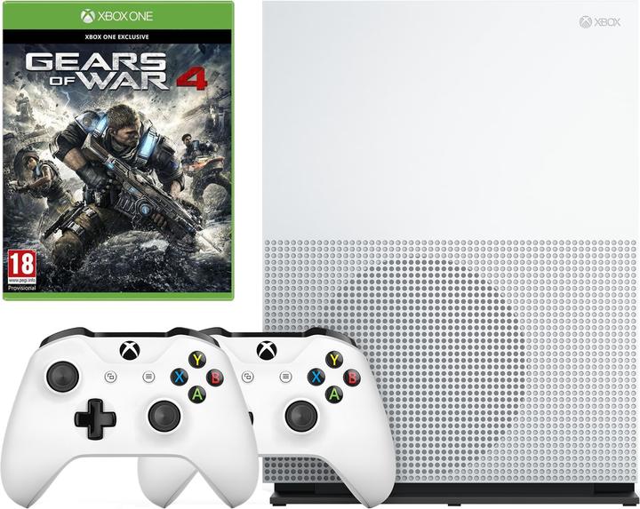Microsoft Xbox One S 1TB + GoW 4 + 2x Controller