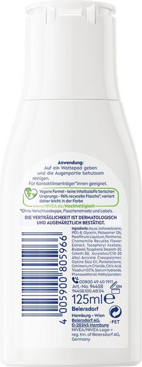 Produktbild NIVEA wasserdichte Augen Make -up -Entfernung, 125 ml (Make-Up Entferner, 125 ml)