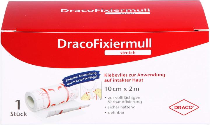 Actual product image Dracco DracoFixiermull stretch hypoallergenic adhesive fleece 10 cm x 2 m, 1 pc. plaster (1 x)